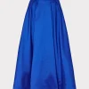 Cheap MILLY Juliet Taffeta Midi Skirt Blue