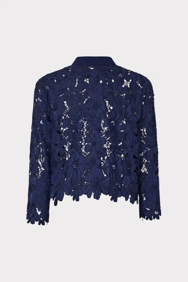 Fashion MILLY June Roja Lace Top Navy