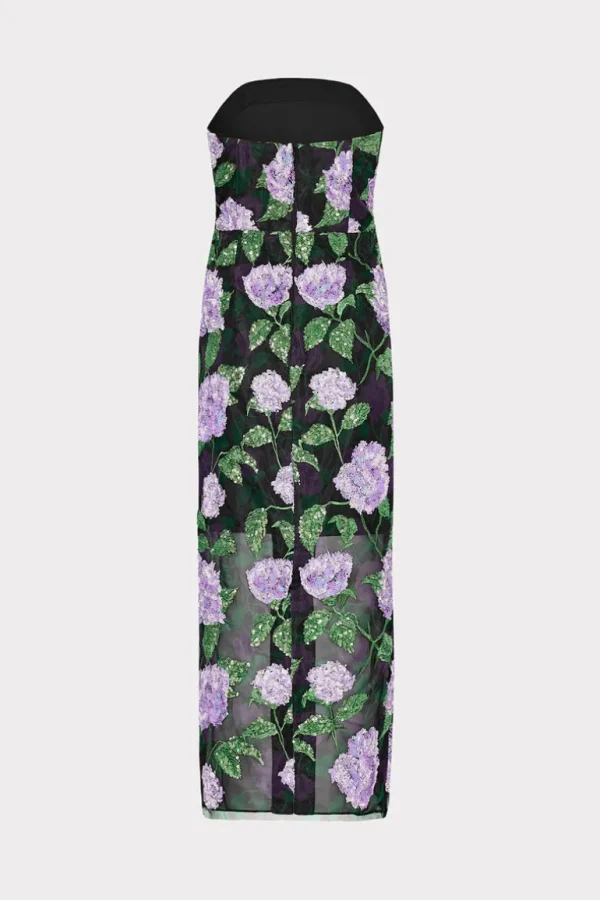 New MILLY Kait Printed Sequins Dress Lilac Multi