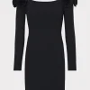 Best Sale MILLY Kara Off The Shoulder Knit Mini Dress Black