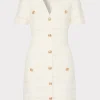 Best MILLY Kennedy Textured Knit Mini Dress Ecru