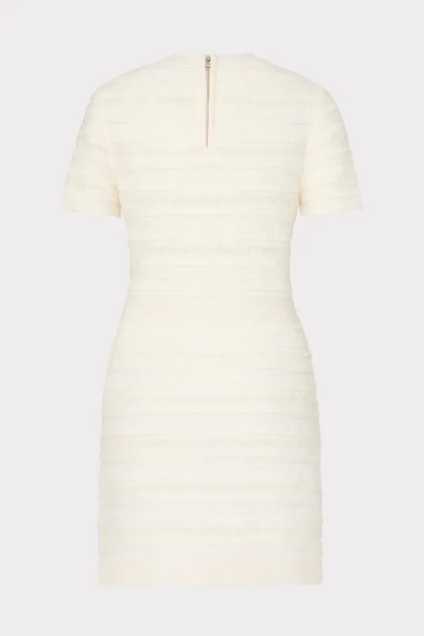Best MILLY Kennedy Textured Knit Mini Dress Ecru