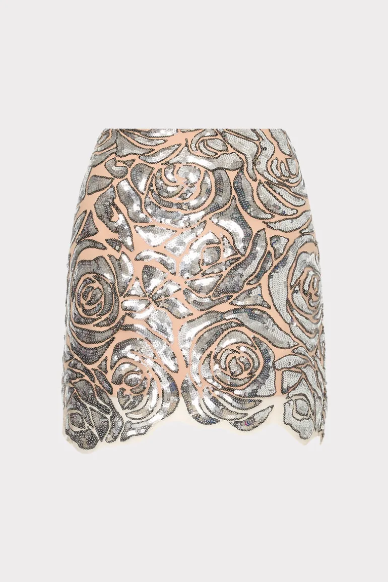 kristina_rose_sequins_min_0.webp Best MILLY Kristina Rose Sequins Mini Skirt Silver