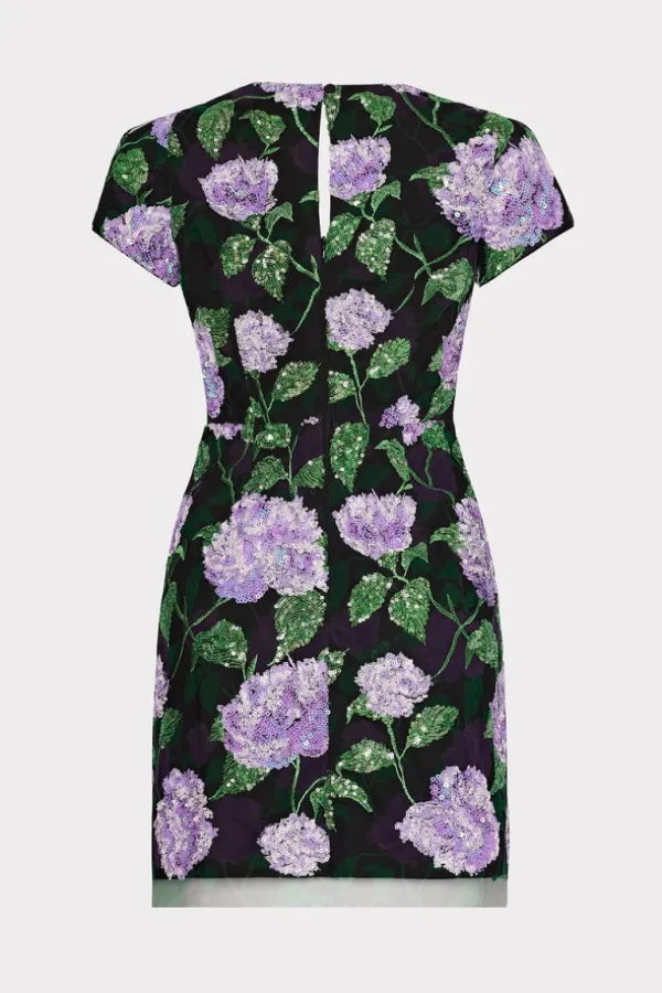 Flash Sale MILLY Kyla Printed Sequins Mini Dress Lilac Multi