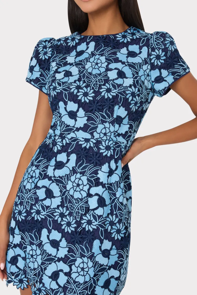 kyla_two_tone_floral_lace_3.webp Online MILLY Kyla Two Tone Floral Lace Mini Dress Blue/Navy