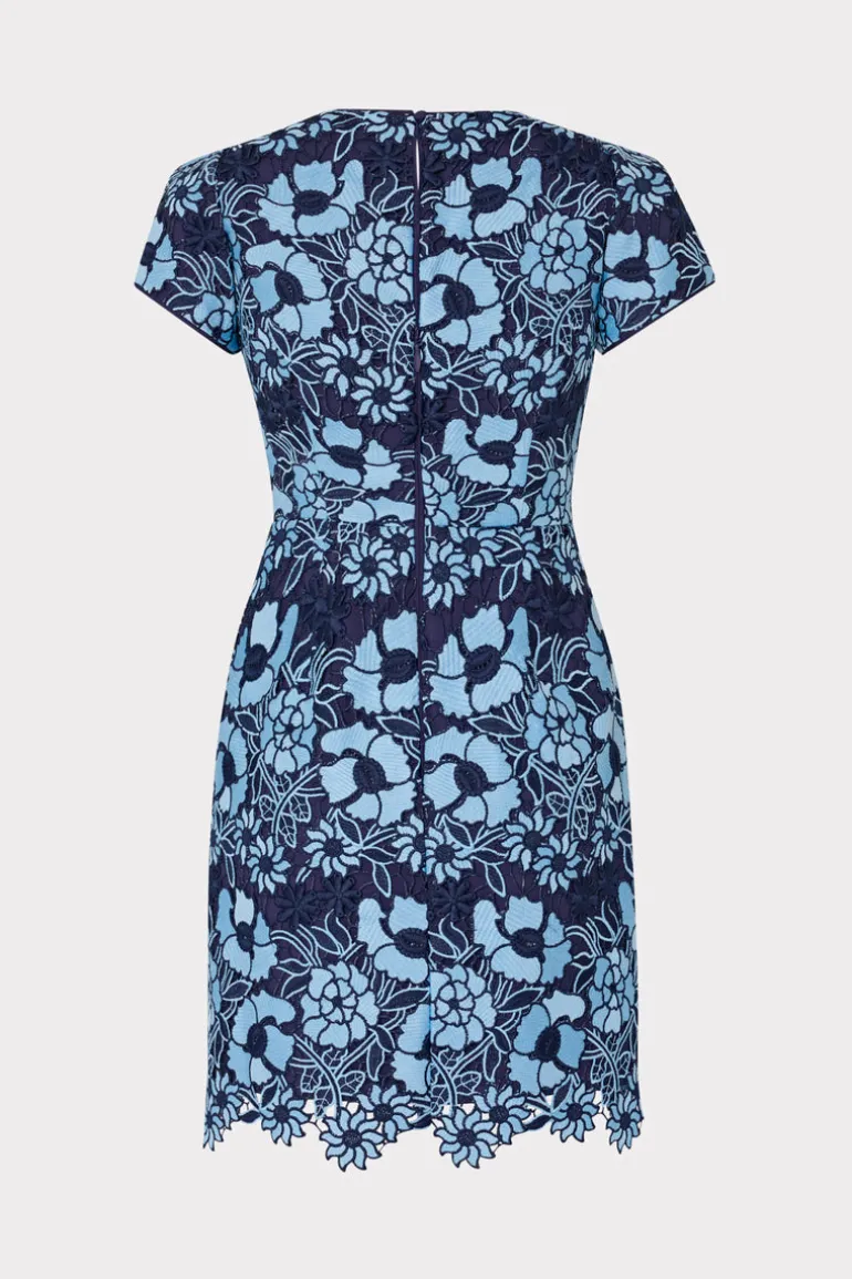 kyla_two_tone_floral_lace_5.webp Online MILLY Kyla Two Tone Floral Lace Mini Dress Blue/Navy