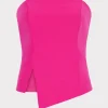 New MILLY Lana Cady Strapless Top Fuchsia