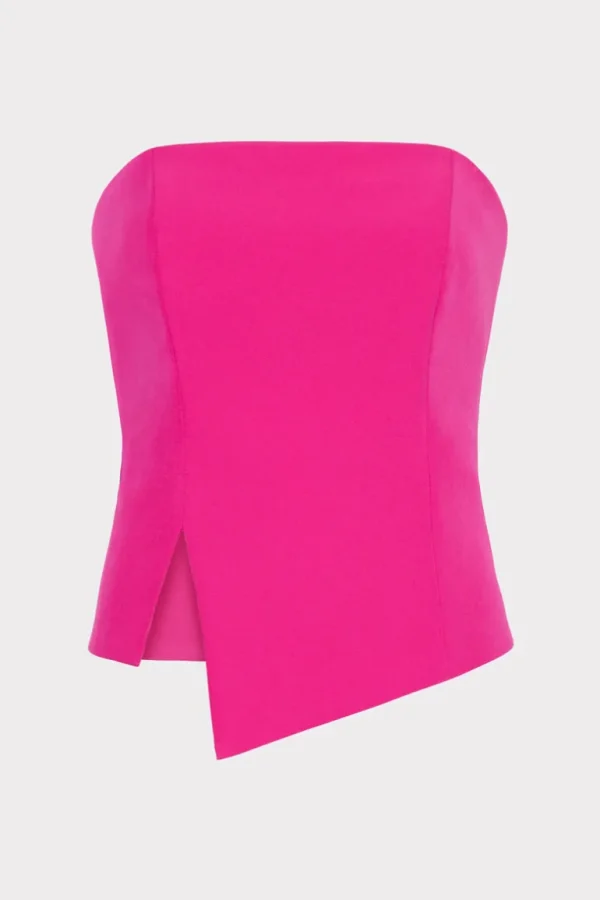 New MILLY Lana Cady Strapless Top Fuchsia