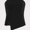 Sale MILLY Lana Cady Strapless Top Black