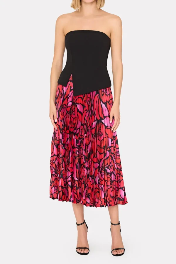 Sale MILLY Lana Cady Strapless Top Black