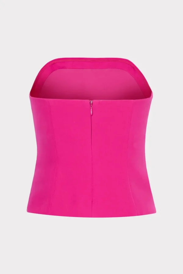 New MILLY Lana Cady Strapless Top Fuchsia
