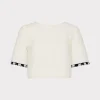 Best MILLY Lee Beaded Fringe Top Ecru
