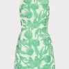 Clearance MILLY Leilani Tulip Jacquard Mini Dress Green Multi