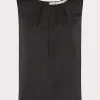 Best Sale MILLY Lily Satin Crystal Embellished Top Black