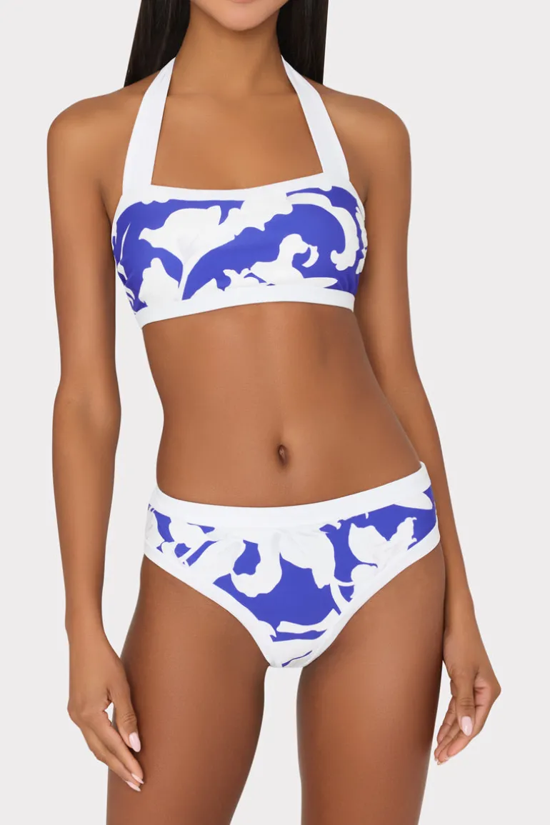 lily_silhouette_bandeau_h_1.webp Shop MILLY Lily Silhouette Bandeau Halter Top Blue/Ecru