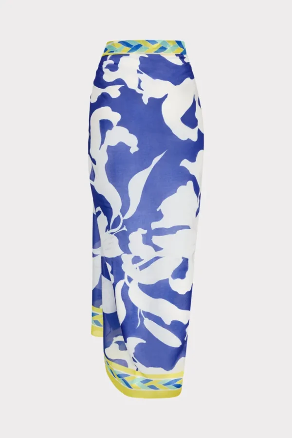 Flash Sale MILLY Lily Silhouette Sarong Blue/Ecru