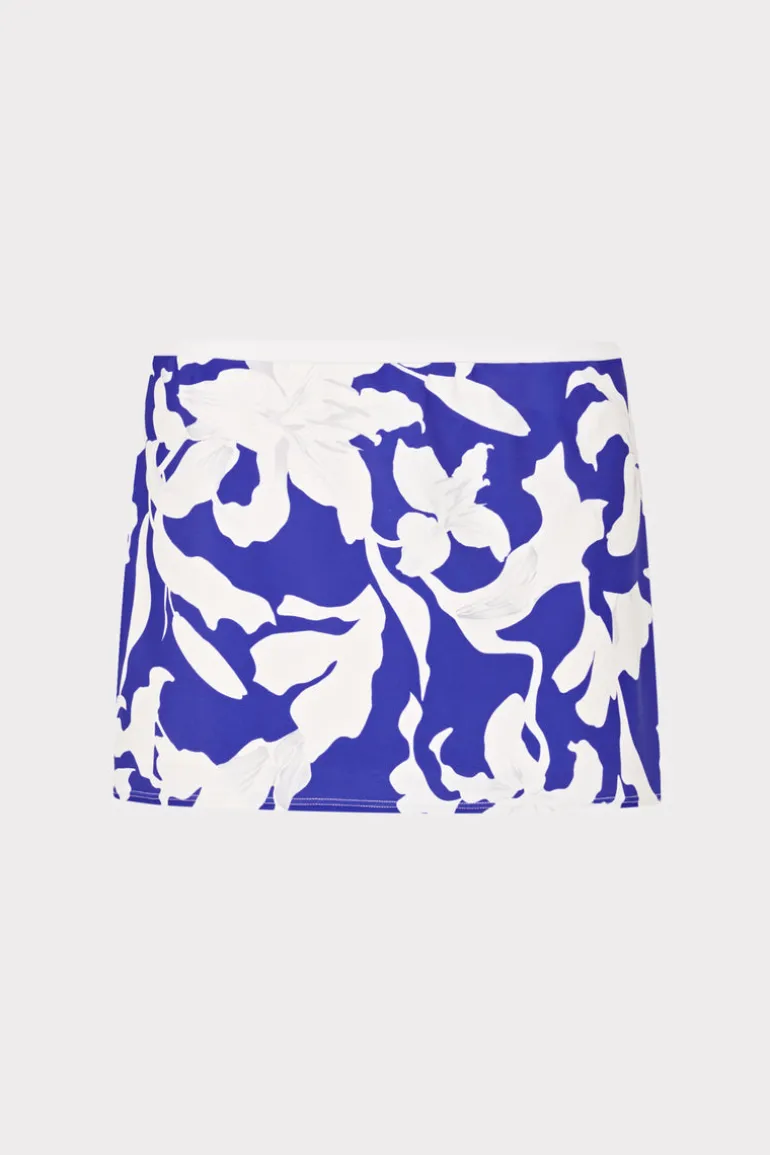 lily_silhouette_swim_skir_0.webp Best Sale MILLY Lily Silhouette Swim Skirt Blue/Ecru