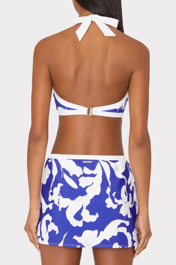 Best Sale MILLY Lily Silhouette Swim Skirt Blue/Ecru