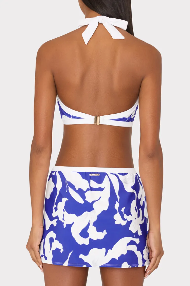 lily_silhouette_swim_skir_3.webp Best Sale MILLY Lily Silhouette Swim Skirt Blue/Ecru