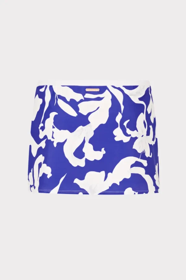 Best Sale MILLY Lily Silhouette Swim Skirt Blue/Ecru