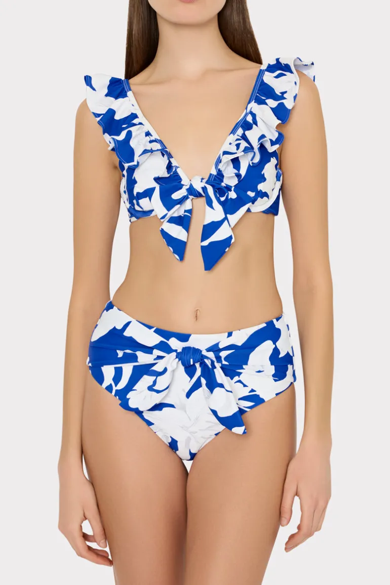 lily_silhouette_tie_bikin_1.webp Cheap MILLY Lily Silhouette Tie Bikini Bottom Blue/Ecru
