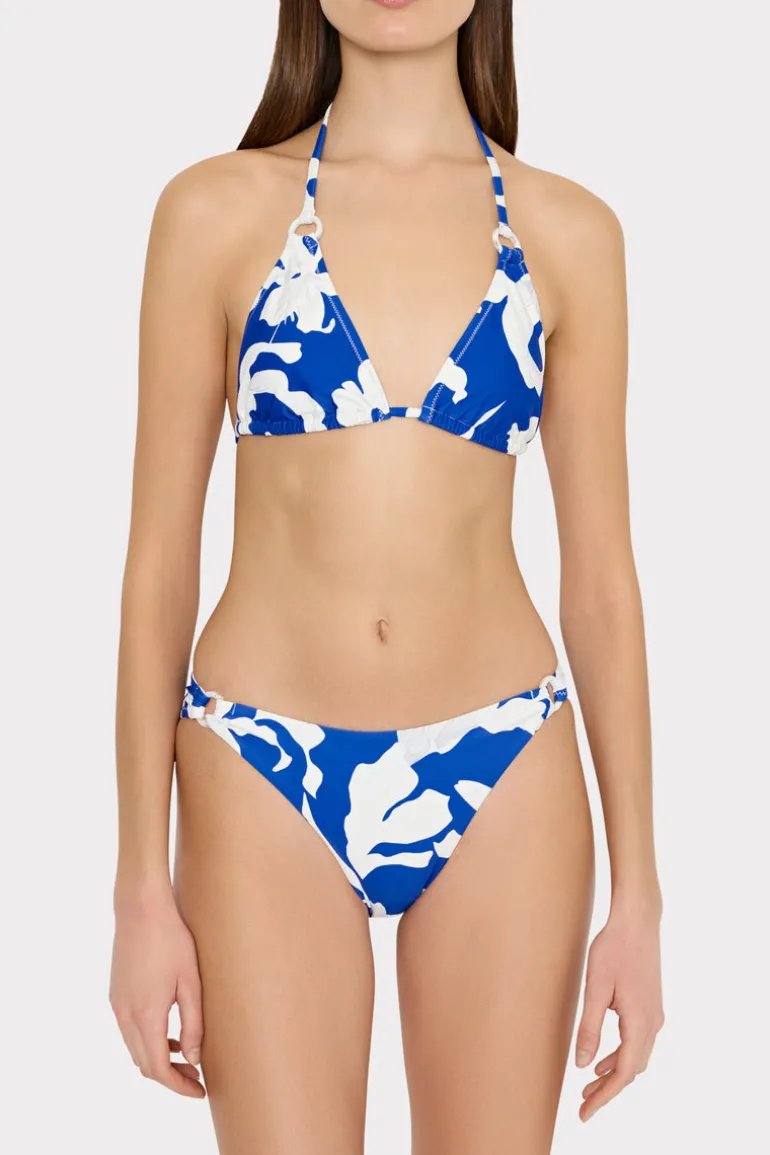 lily_silhouette_triangle__1.webp Discount MILLY Lily Silhouette Triangle Bikini Top Blue/Ecru