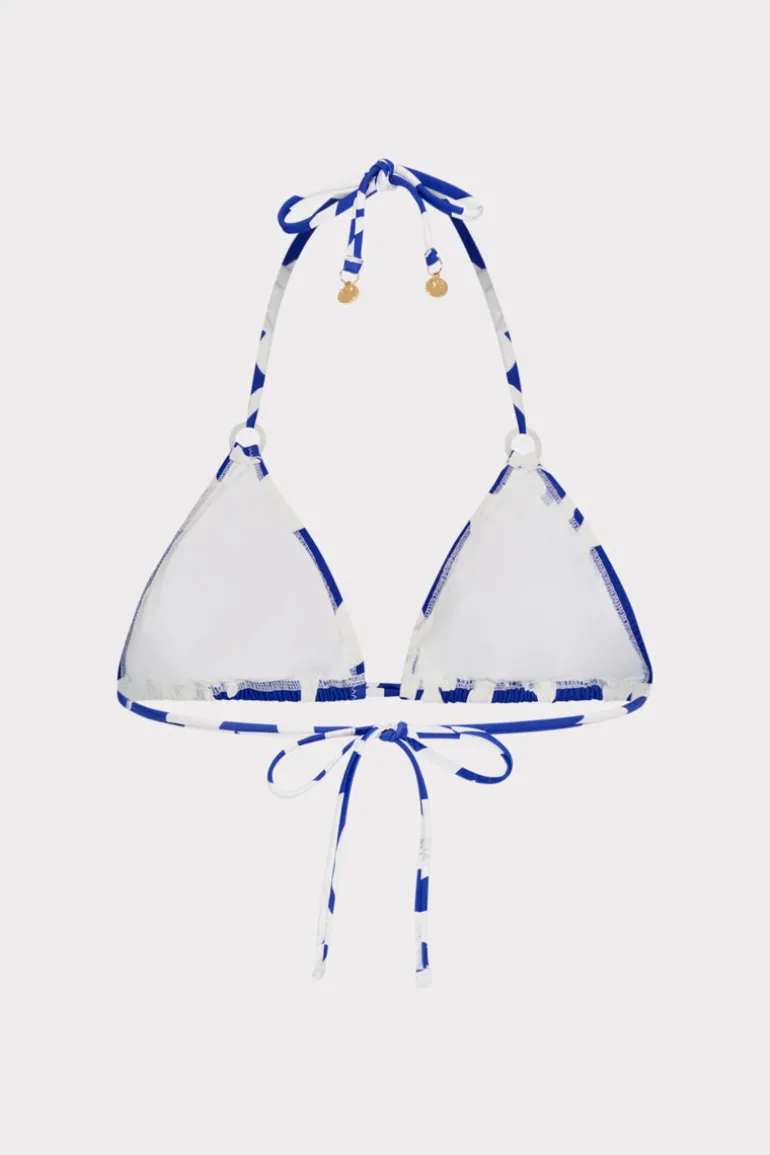 lily_silhouette_triangle__3.webp Discount MILLY Lily Silhouette Triangle Bikini Top Blue/Ecru