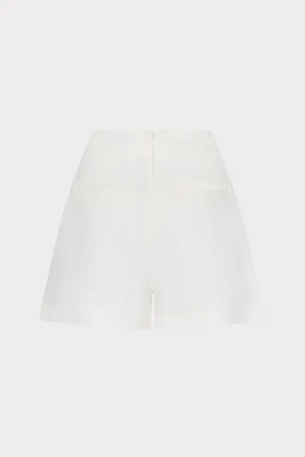Online MILLY Linen Ruffle Short White