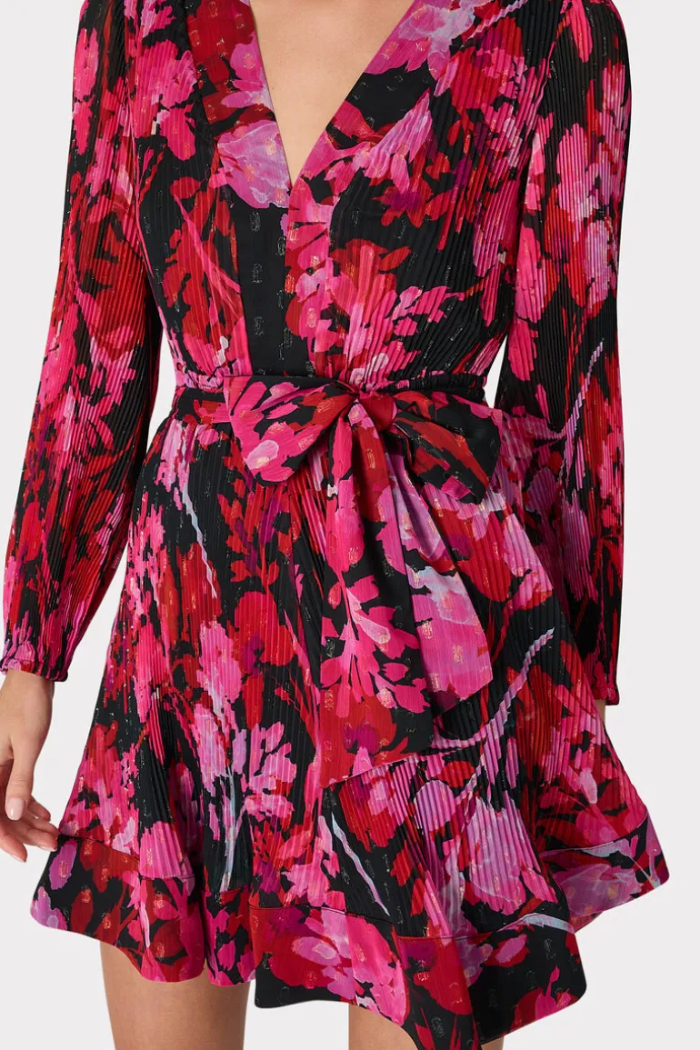 liv_oversized_peony_pleat_2.webp Cheap MILLY Liv Oversized Peony Pleated Dress Black/Red