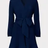 Fashion MILLY Liv Pleated Dress Navy