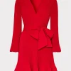 Flash Sale MILLY Liv Pleated Dress Really Red
