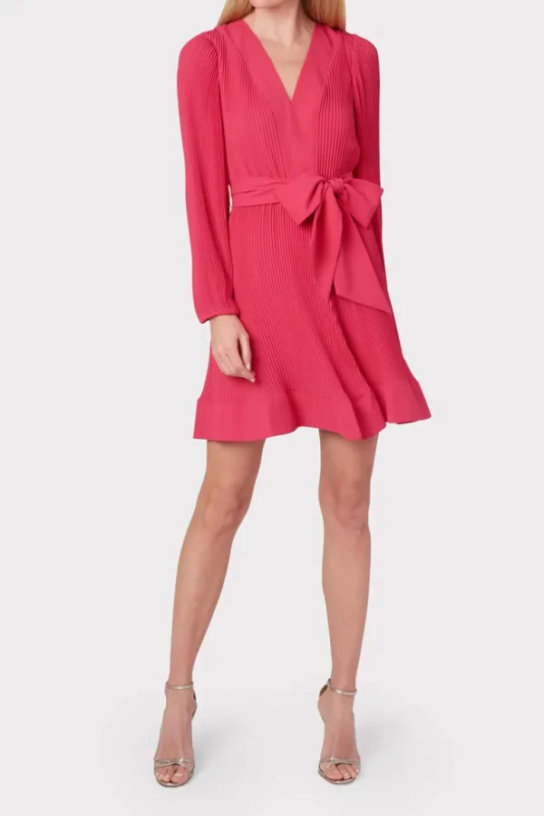 Flash Sale MILLY Liv Pleated Dress Milly Pink
