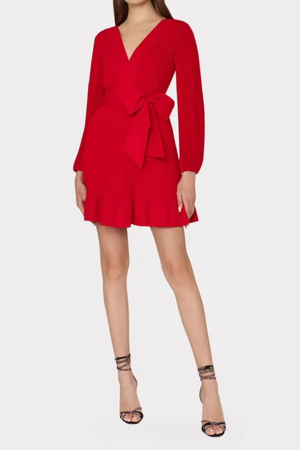 Flash Sale MILLY Liv Pleated Dress Really Red