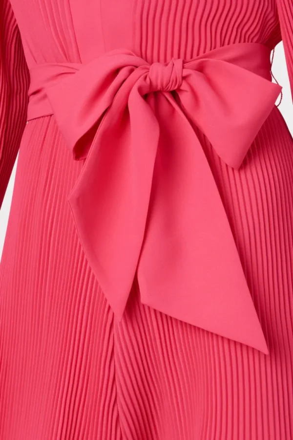 Flash Sale MILLY Liv Pleated Dress Milly Pink