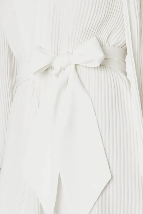 Fashion MILLY Liv Pleated Dress White