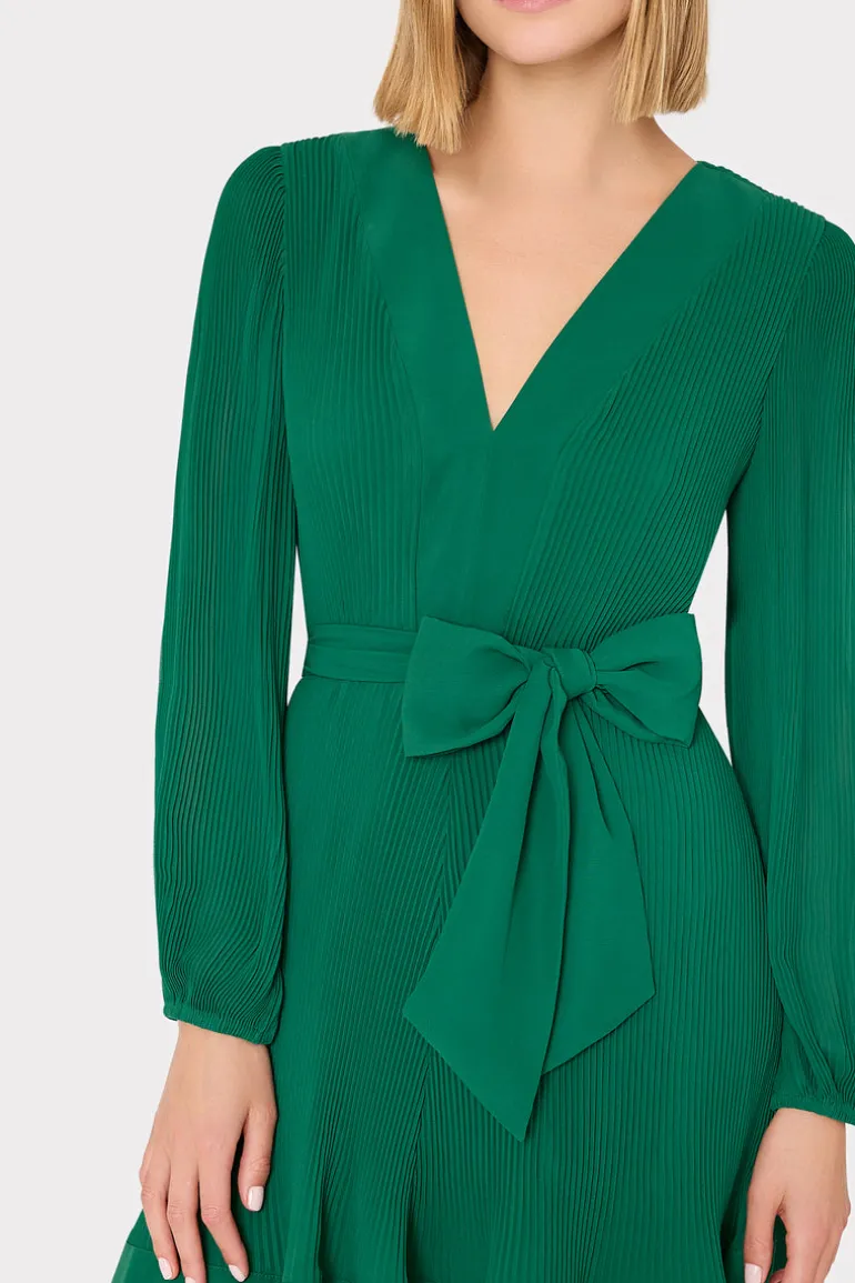 liv_pleated_dress_2.webp Best MILLY Liv Pleated Dress Dark Forest