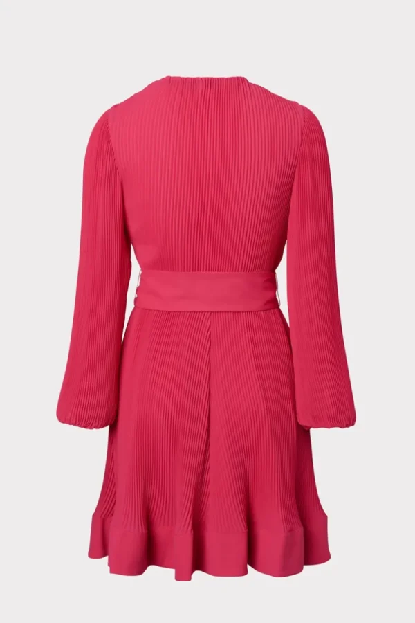 Flash Sale MILLY Liv Pleated Dress Milly Pink