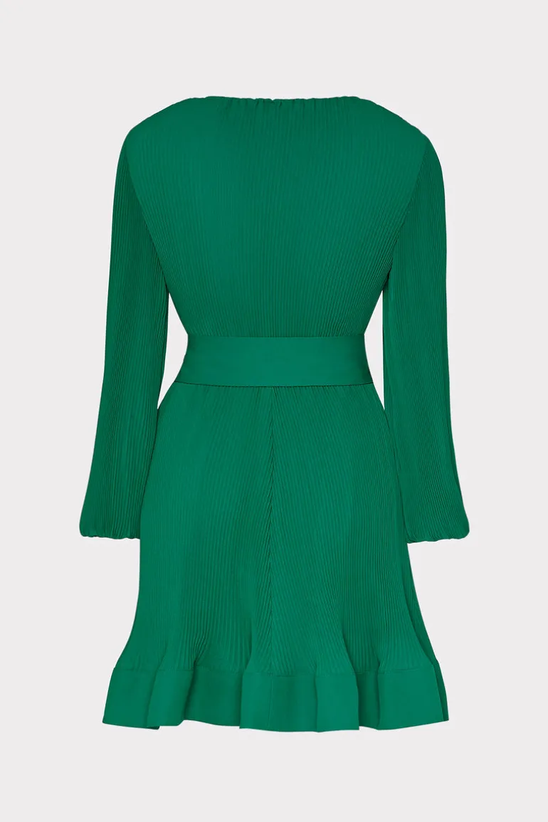 liv_pleated_dress_3.webp Best MILLY Liv Pleated Dress Dark Forest