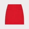 Cheap MILLY Lizzy Cady Mini Skirt Red