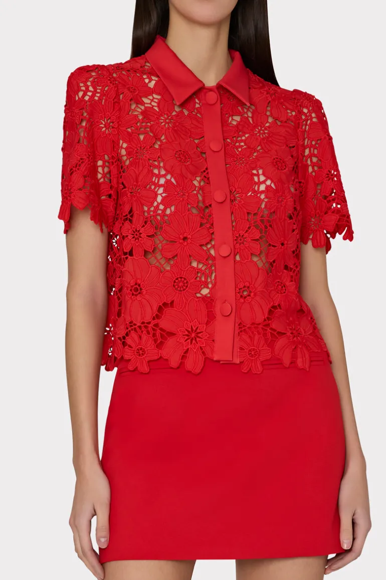 lizzy_cady_mini_skirt_2-1.webp Cheap MILLY Lizzy Cady Mini Skirt Red