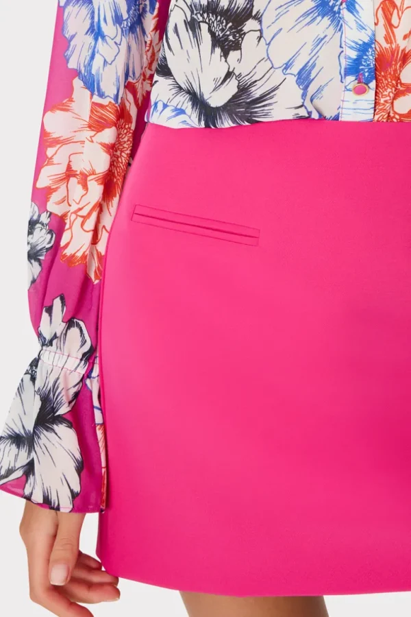 Store MILLY Lizzy Cady Mini Skirt Milly Pink
