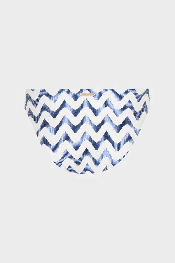 Store MILLY Margot Barcelona Chevron Bikini Bottom White/Blue