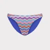 New MILLY Margot Barcelona Metallic Chevron Bikini Bottom Blue Multi