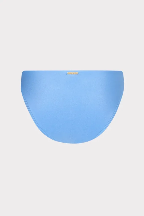 Clearance MILLY Margot Gloss Bikini Bottom Mineral Blue