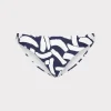 Online MILLY Margot Italian Graphic Brushstroke Bikini Bottom Navy/Ecru