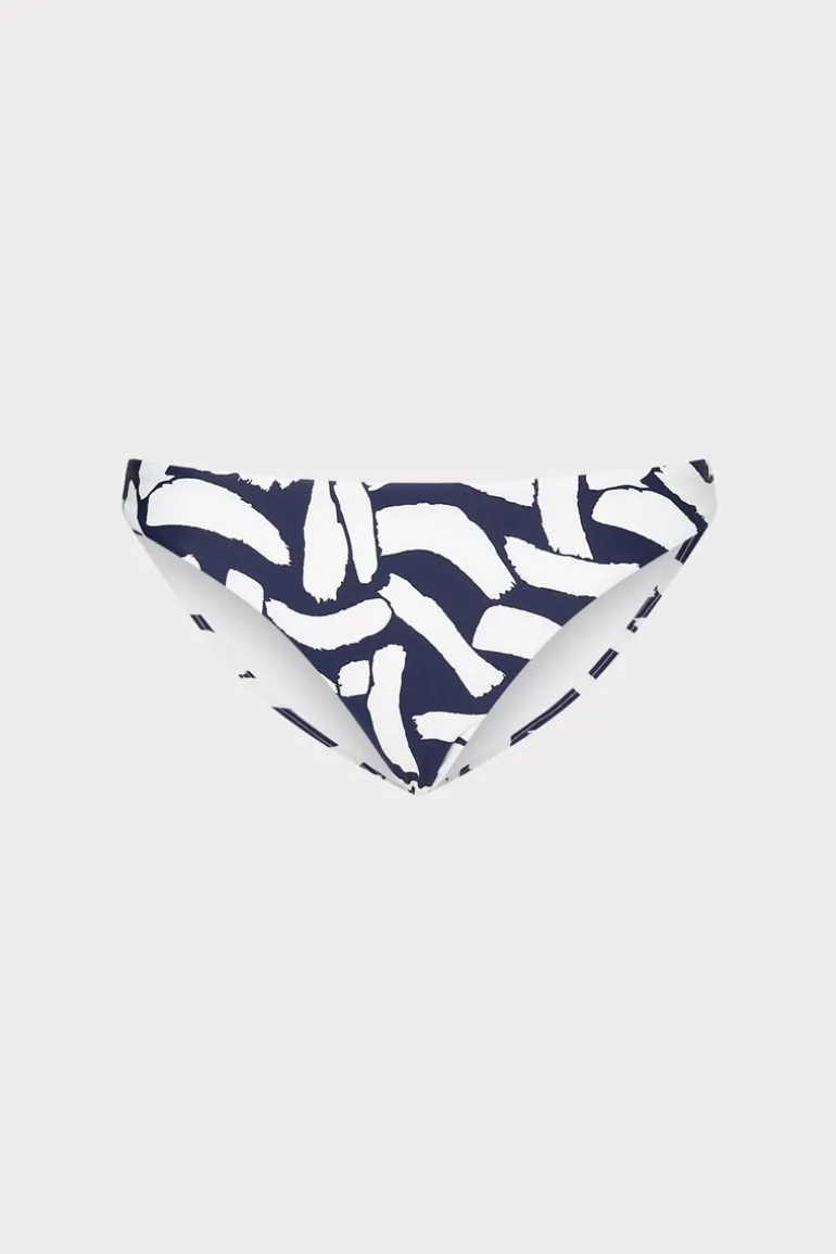 margot_italian_graphic_br_0.webp Online MILLY Margot Italian Graphic Brushstroke Bikini Bottom Navy/Ecru
