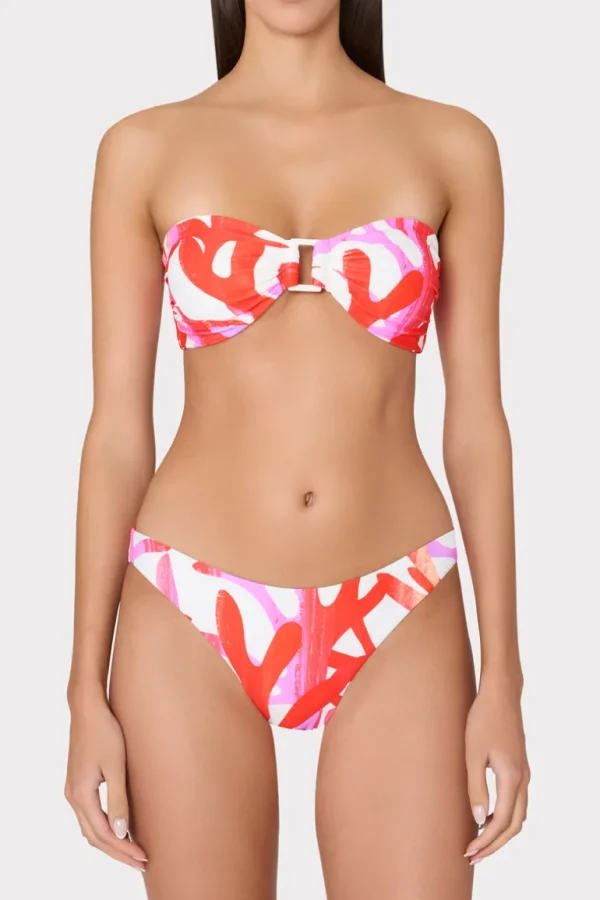 Shop MILLY Margot Italian Under The Sea Bikini Bottom Pink Multi