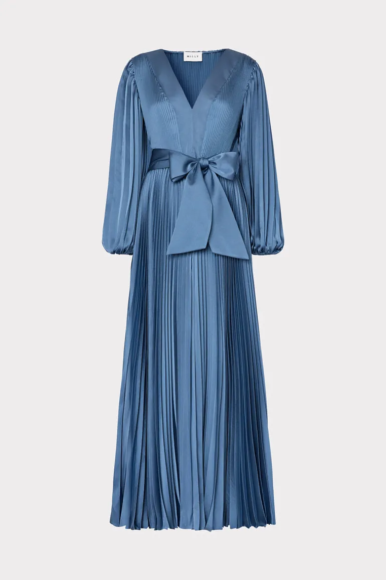 nadie_pleated_satin_maxi__0.webp Clearance MILLY Nadie Pleated Satin Maxi Dress Stone