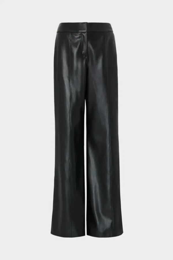 Outlet MILLY Nash Vegan Leather Pants Black