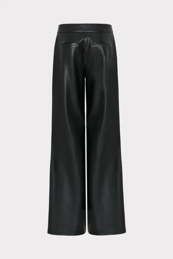Outlet MILLY Nash Vegan Leather Pants Black